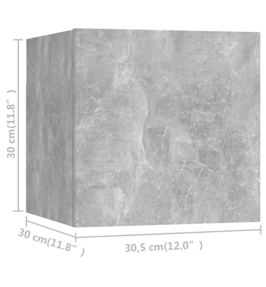Meubles TV muraux 8 pcs Gris béton 30,5x30x30 cm