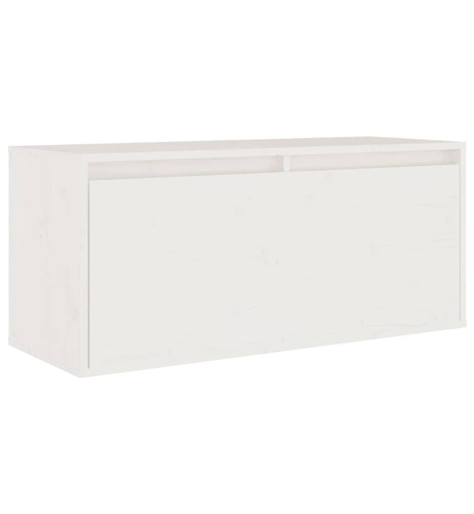 Meubles TV 4 pcs Blanc Bois massif de pin