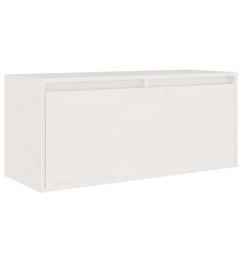 Meubles TV 4 pcs Blanc Bois massif de pin