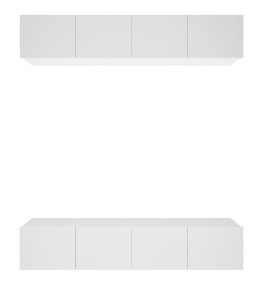 Meubles TV 4 pcs blanc 80x30x30 cm bois d'ingénierie