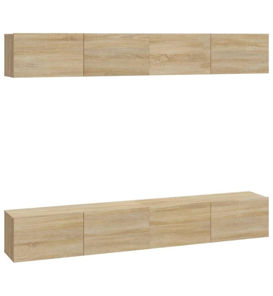 TV-Wandschränke 4 Stk. Sonoma-Eiche 100x30x30 cm