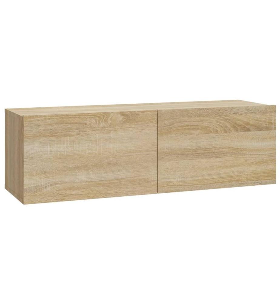 TV-Wandschränke 4 Stk. Sonoma-Eiche 100x30x30 cm