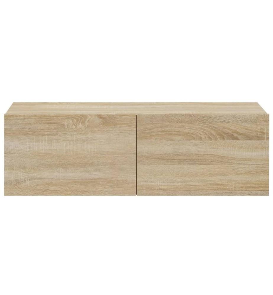 TV-Wandschränke 4 Stk. Sonoma-Eiche 100x30x30 cm