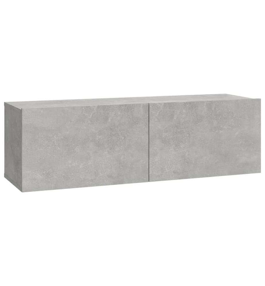 Meubles TV muraux 4 pcs Gris béton 100x30x30 cm