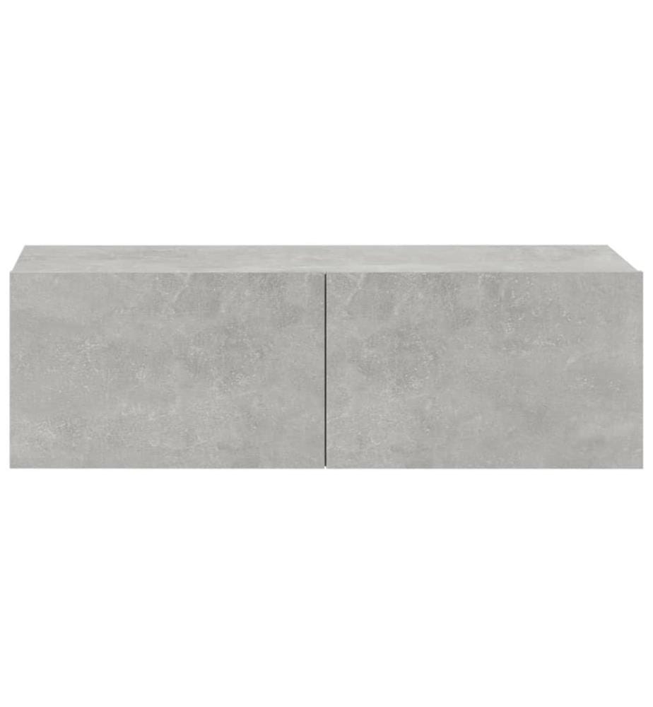 Meubles TV muraux 4 pcs Gris béton 100x30x30 cm