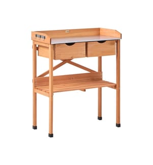 Potting Bench RAVANUSA Fir Wood 77 cm 37 cm Light Brown