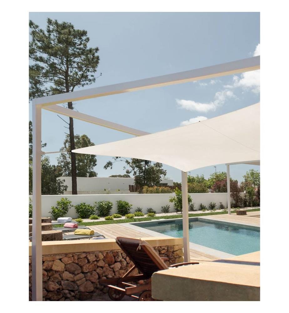Voile d'ombrage LUKKA 300 cm 300 cm Blanc cassé