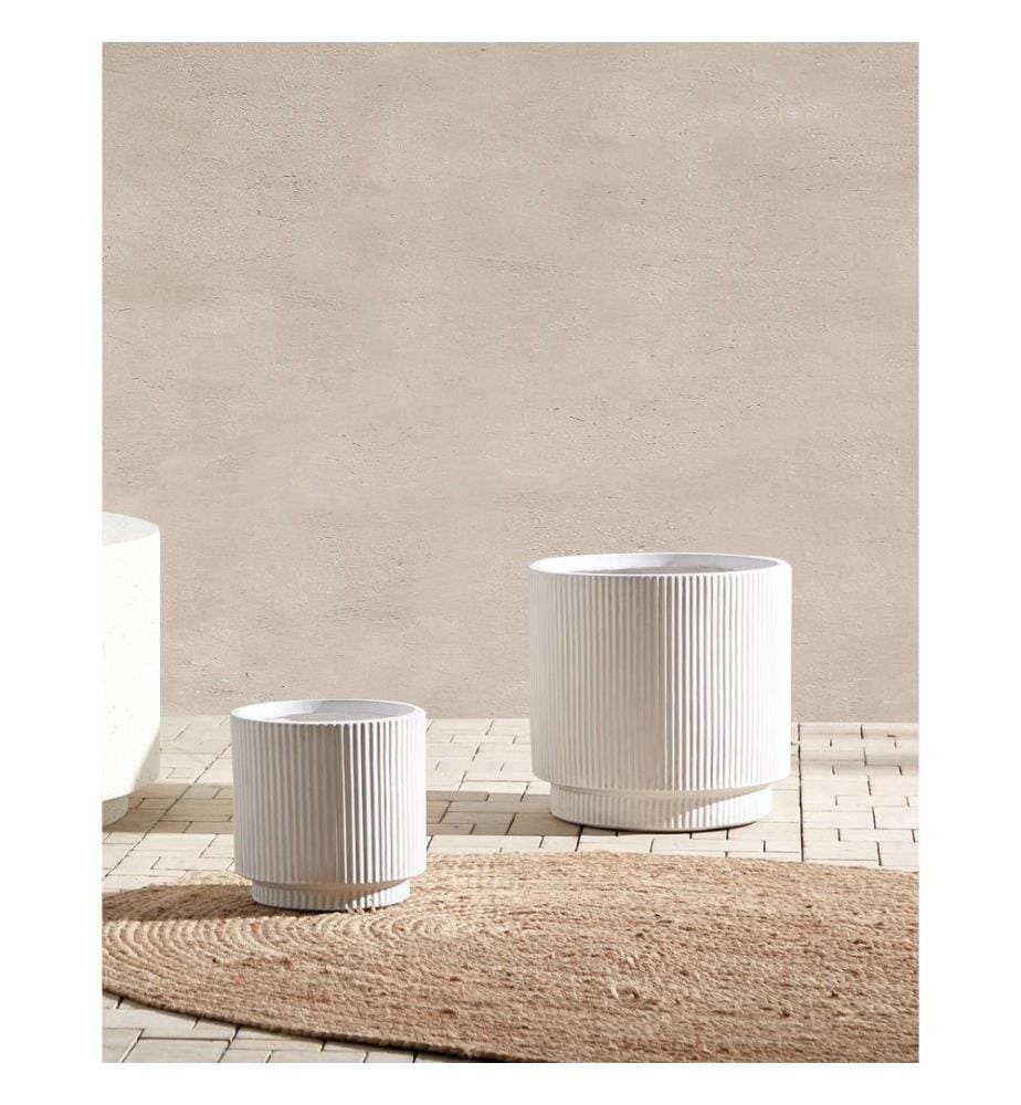 Cache-pot DARIA 37 cm Blanc cassé
