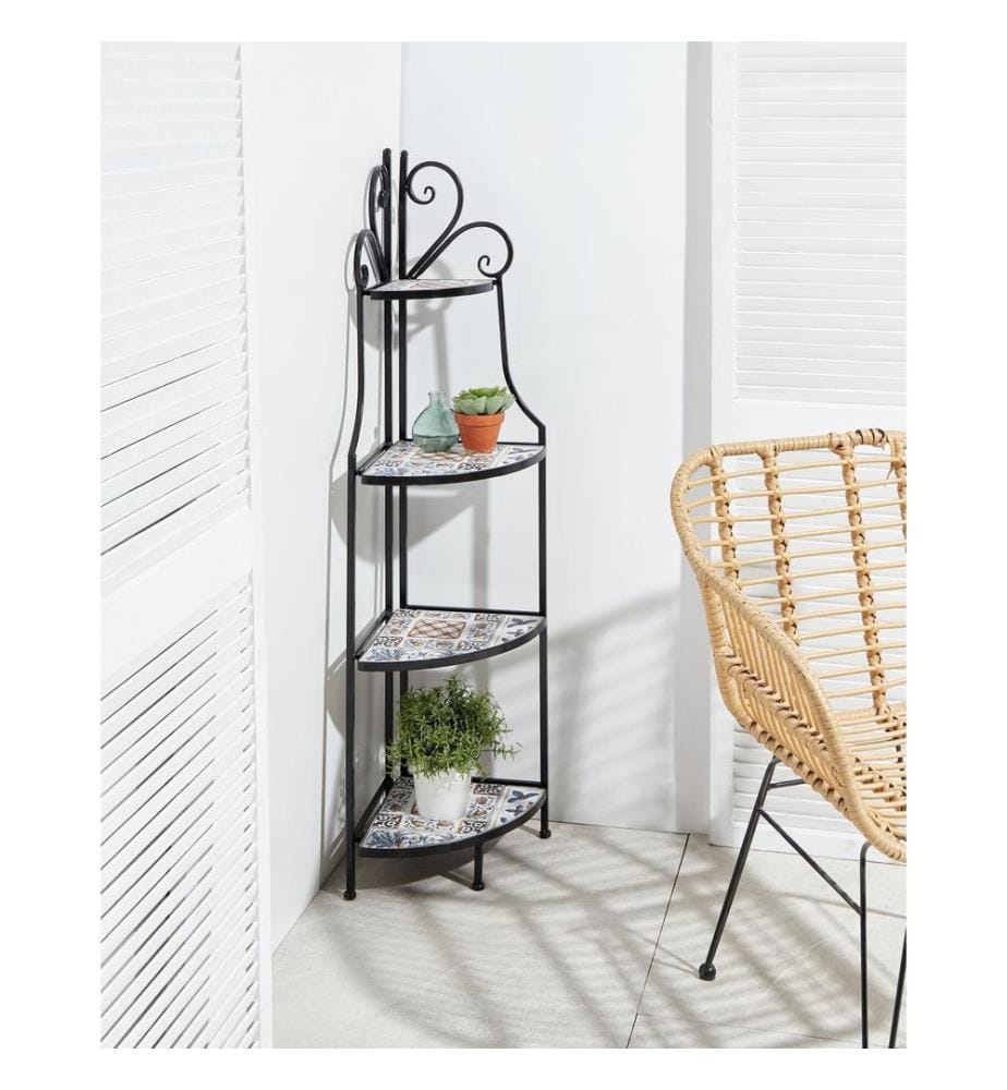 Scaffale FAVARA Metallo 43 cm 32 cm Nero