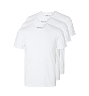 3er-Pack T-Shirts - Glänzendes Weiss