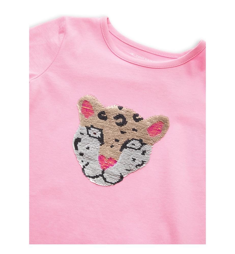 Reversible Sequins T-Shirt - Rosa