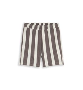 Gemusterte Sweatshorts - Grau-weisse Streifen