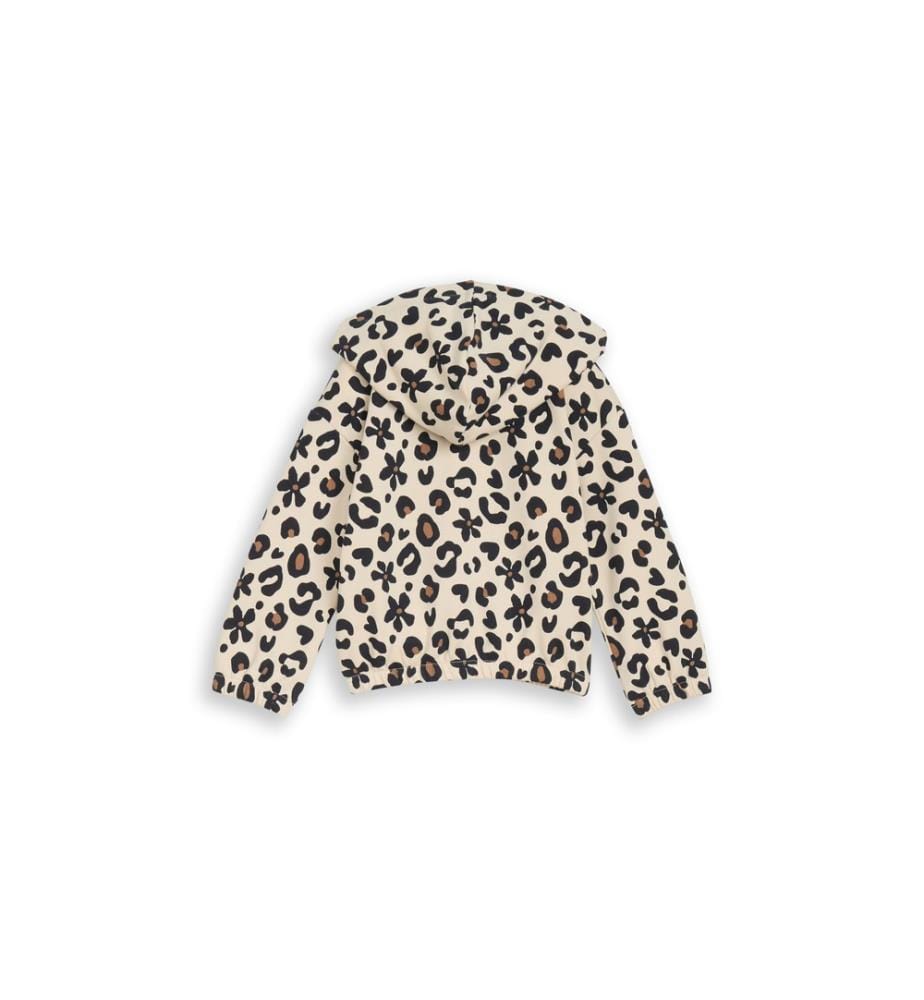 Giacca corta con cappuccio - Stampa leopardo