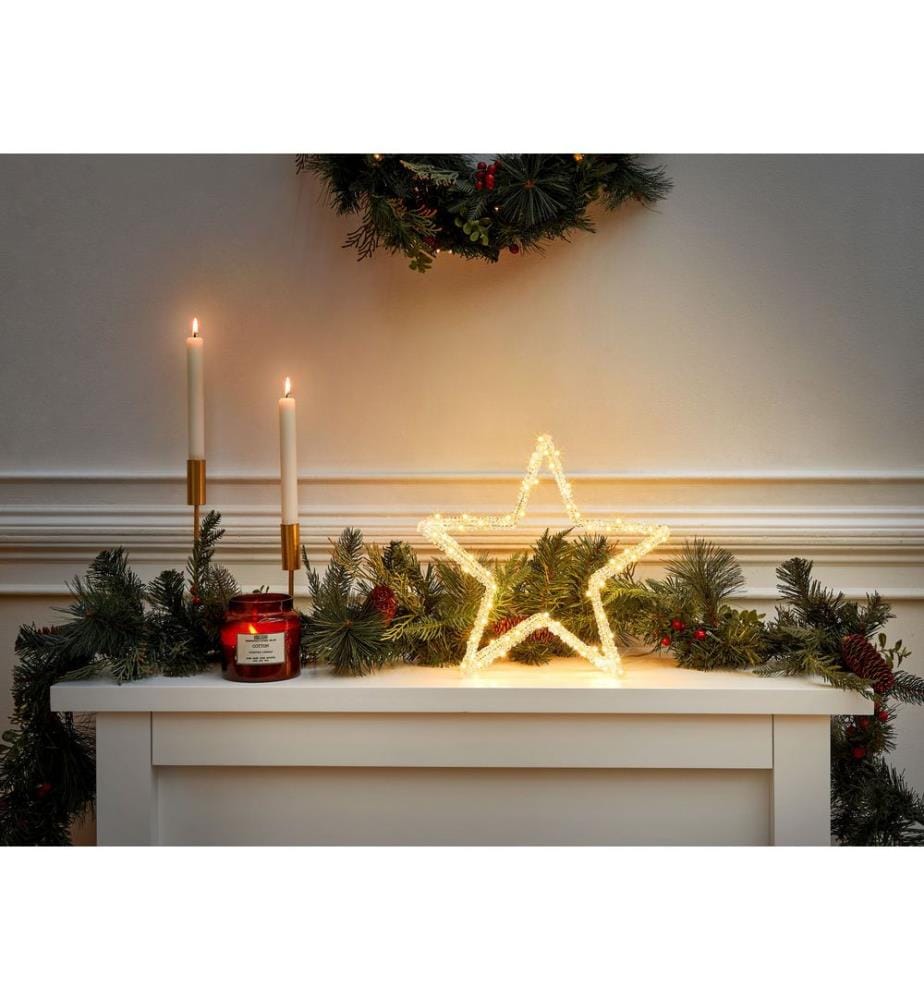 Decorazione per esterni LED SIMO Stella 31 cm Bianco