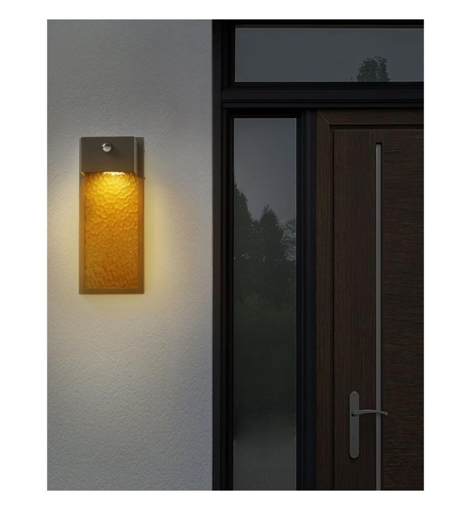 Outdoor LED Wall Light CARRON with Motion Sensor Grey