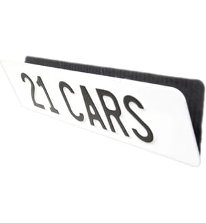 21CARS - Kit de support de plaque d'immatriculation Velcro