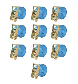 Ratschen-Spanngurte 10 Stk. 2 Tonnen 6m×38mm Blau