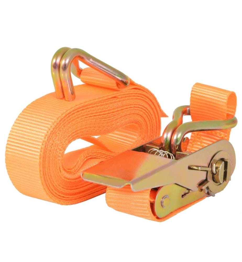 Ratschen-Spanngurte 10 Stk. 0,4 Tonnen 6m×25 mm Orange