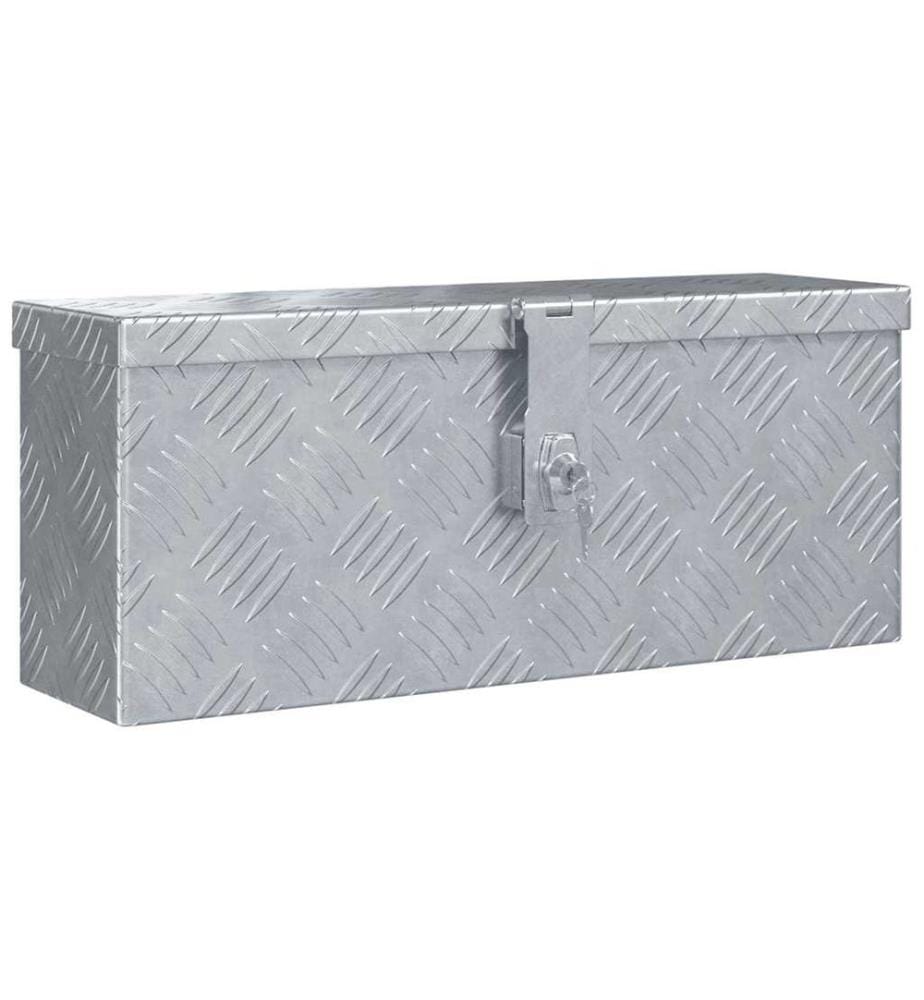 Aluminiumkiste 48,5 x 14 x 20 cm Silbern