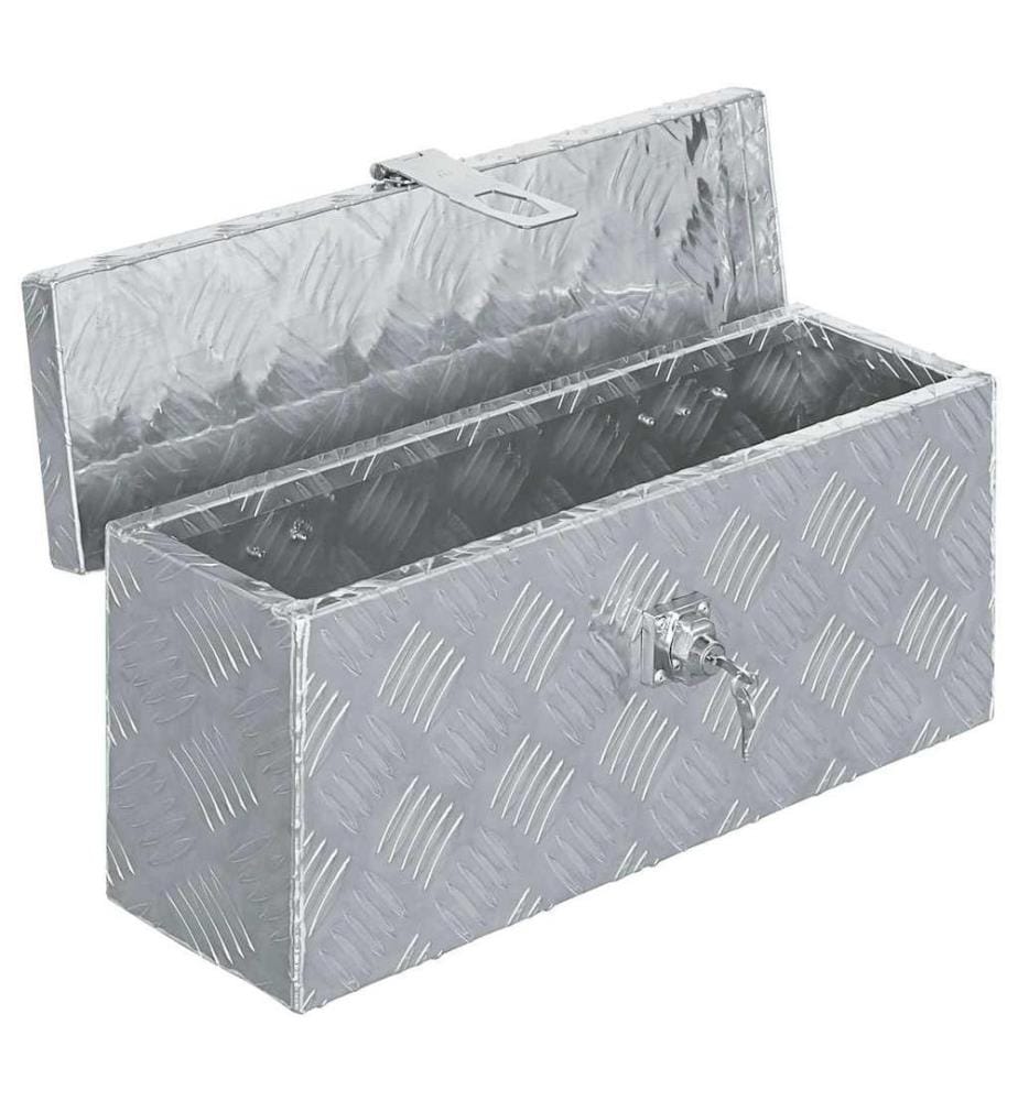 Aluminiumkiste 48,5 x 14 x 20 cm Silbern