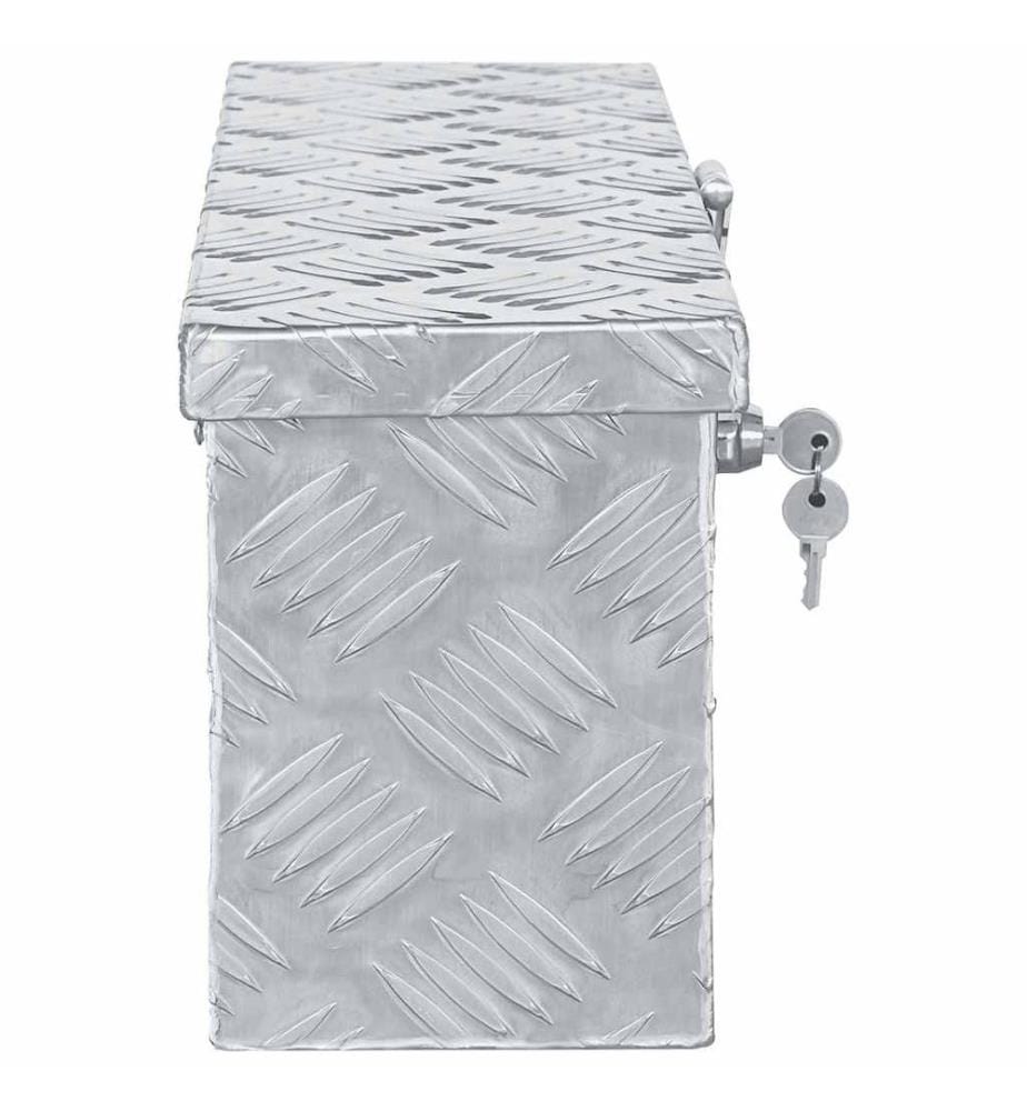 Aluminiumkiste 48,5 x 14 x 20 cm Silbern