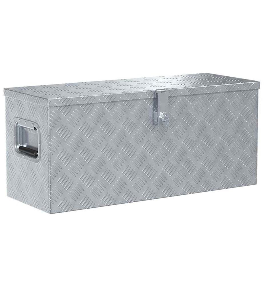 Aluminiumkiste 80×30×35 cm Silbern