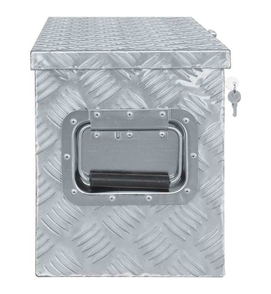 Aluminiumkiste 80×30×35 cm Silbern