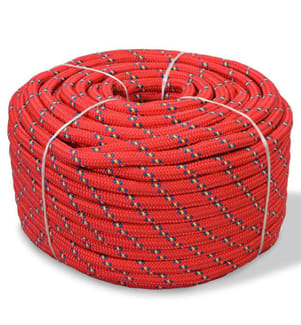 Bootsseil Polypropylen 14 mm 250 m Rot