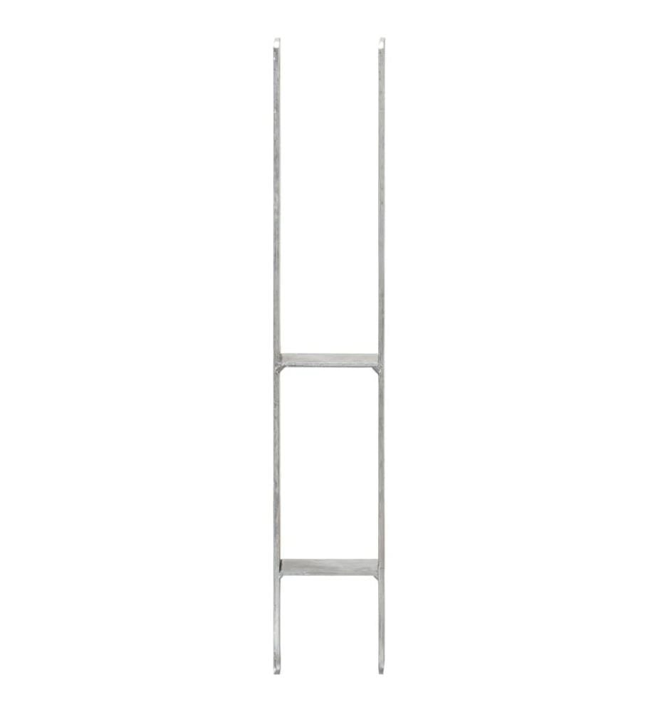 Pfostenträger 6 Stk. Silbern 9×6×60 cm Verzinkter Stahl
