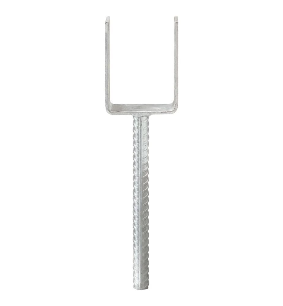 Pfostenträger 6 Stk. Silbern 7×6×30 cm Verzinkter Stahl