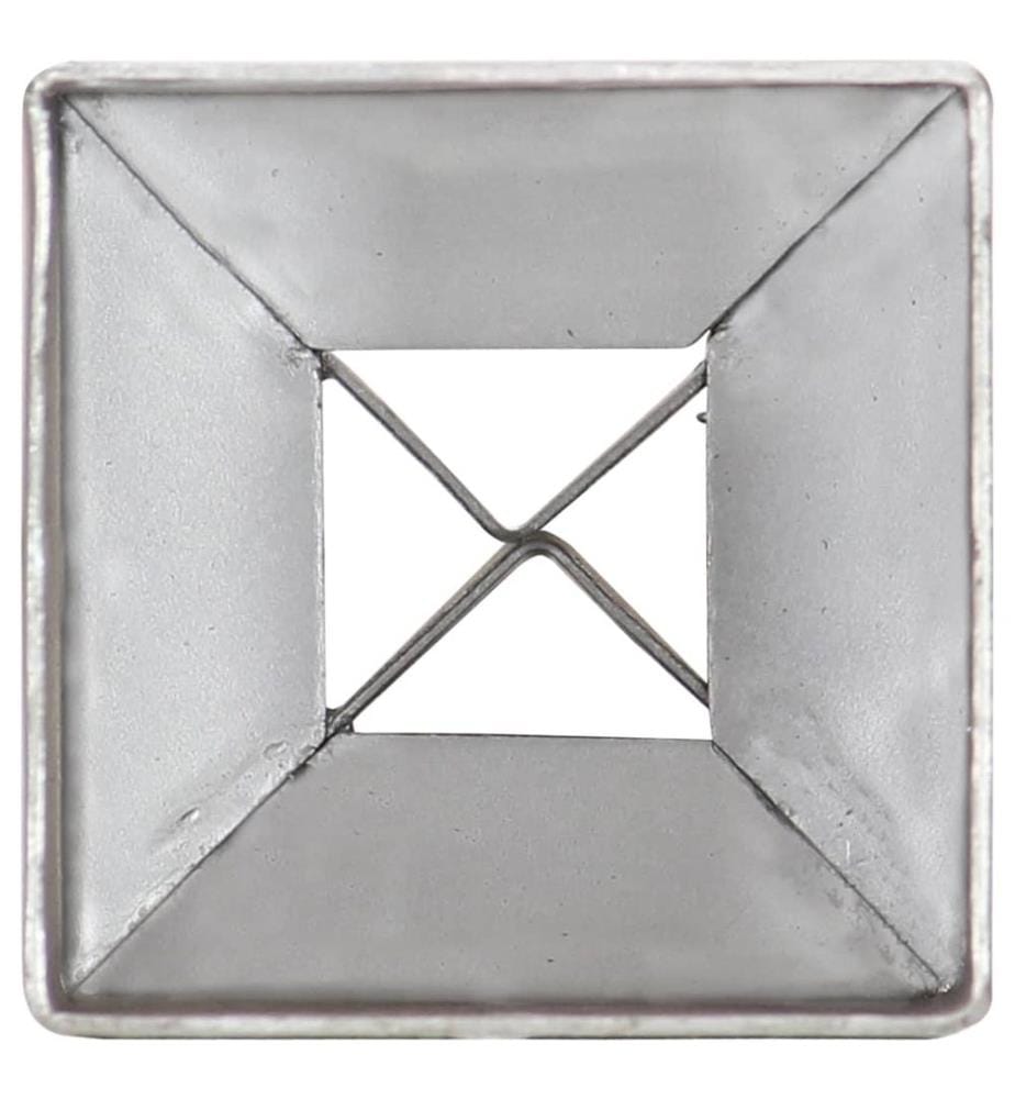 Erdspiesse 12 Stk. Silbern 7×7×75 cm Verzinkter Stahl