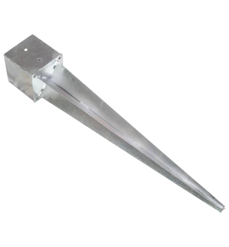 Erdspiesse 2 Stk. Silbern 14×14×91 cm Verzinkter Stahl