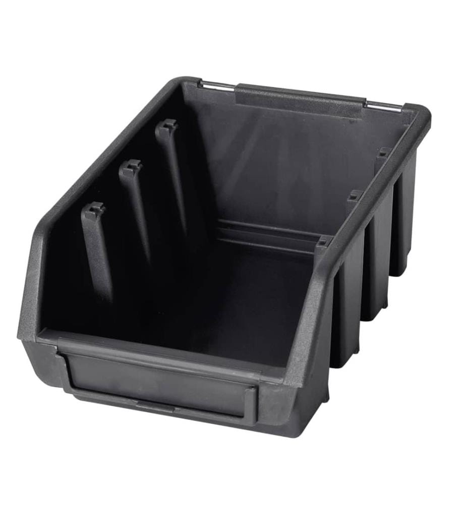 96-tlg. Behälter-Set für Kleinteile mit Wandplatten Rot Schwarz