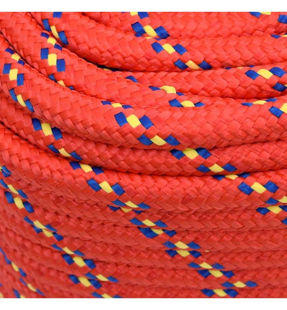 Corde de bateau Rouge 16 mm 100 m Polypropylène