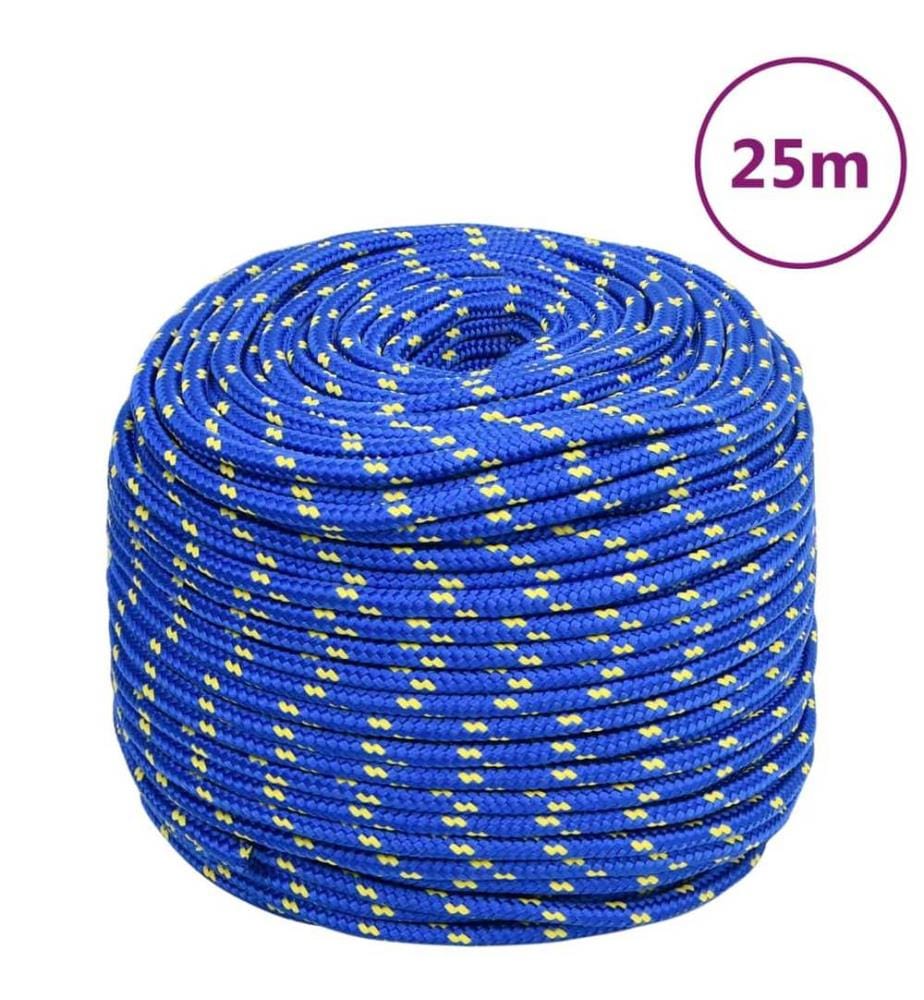 Corde de bateau Bleu 10 mm 25 m Polypropylène