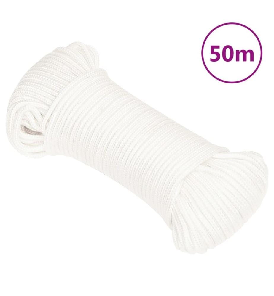 Corde de bateau Blanc complet 4 mm 50 m Polypropylène