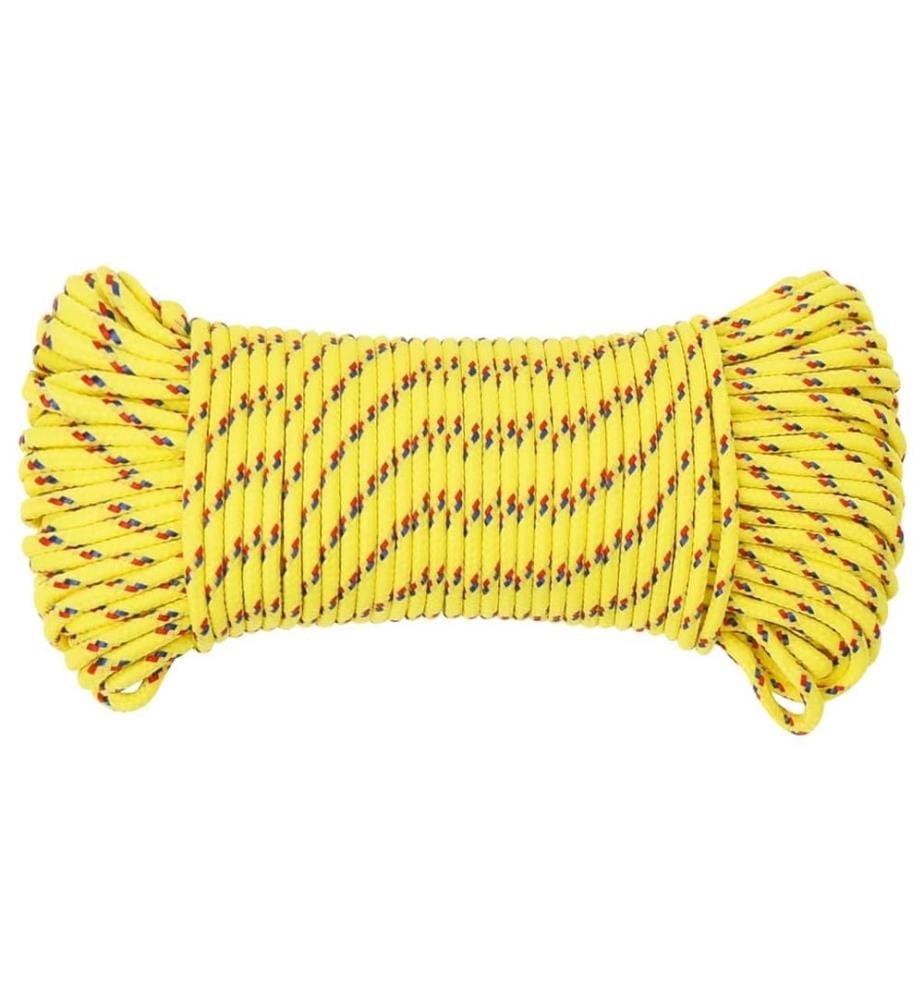 Corde de bateau Jaune 5 mm 25 m Polypropylène