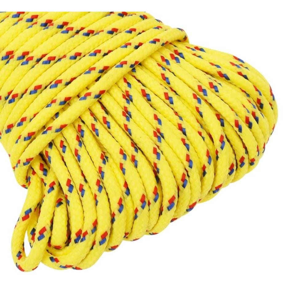 Corde de bateau Jaune 5 mm 250 m Polypropylène