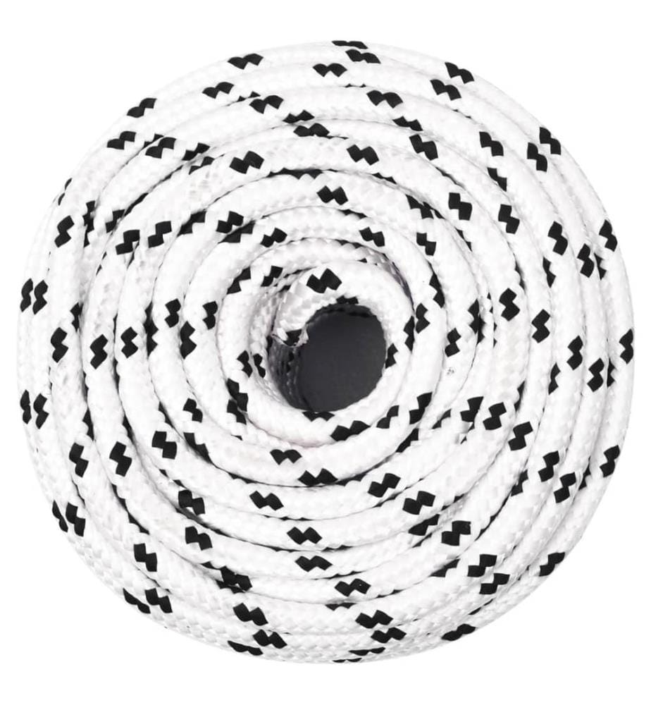 Corde de bateau tressé Blanc 8 mmx100 m Polyester