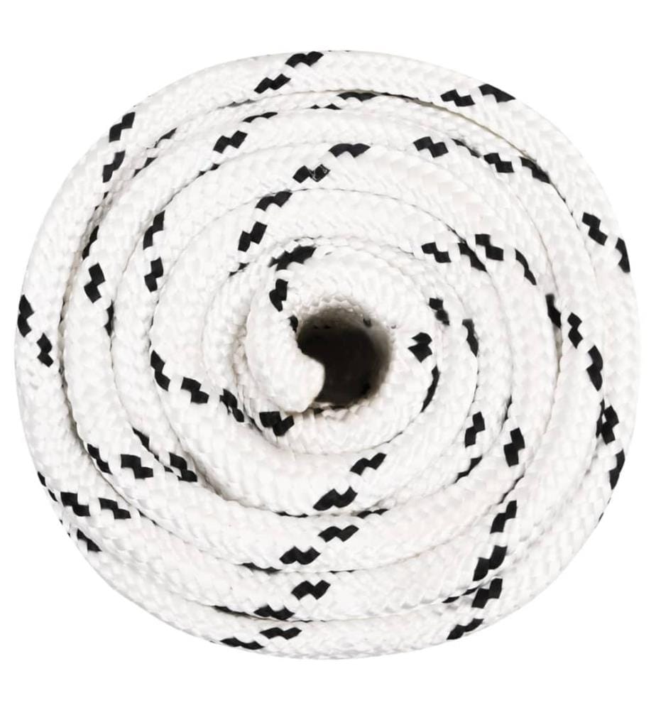Corde de bateau tressé Blanc 18 mmx25 m Polyester