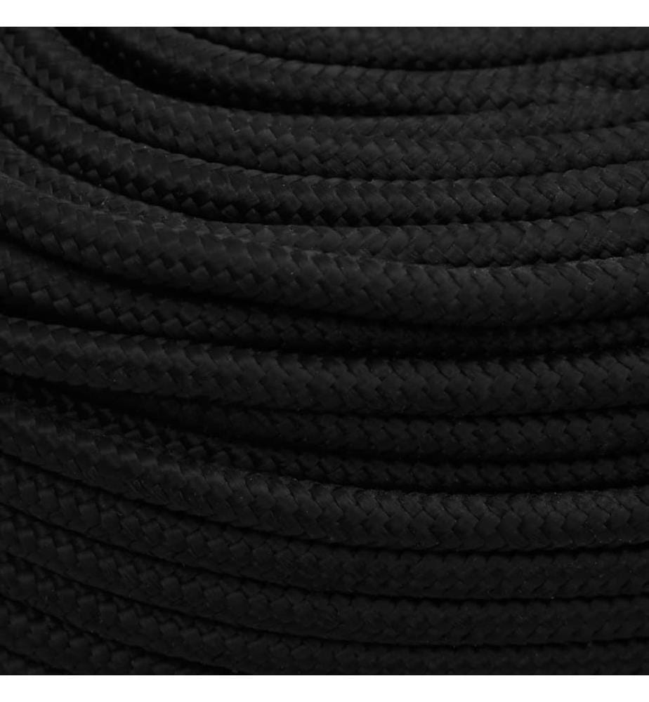 Arbeitsseil Schwarz 6 mm 100 m Polyester