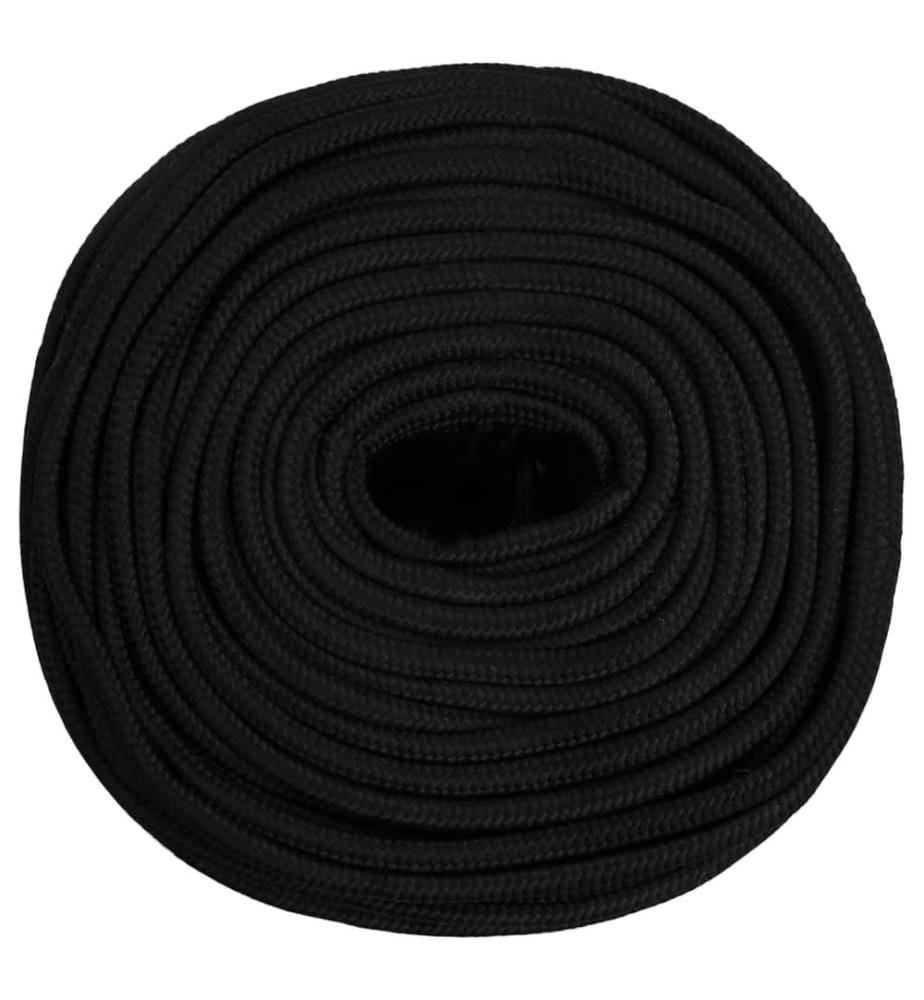 Corde de travail Noir 10 mm 50 m Polyester