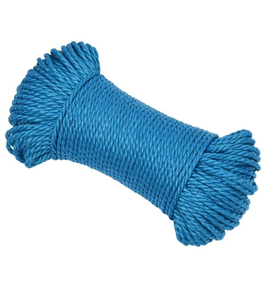 Corde de travail Bleu 8 mm 50 m Polypropylène