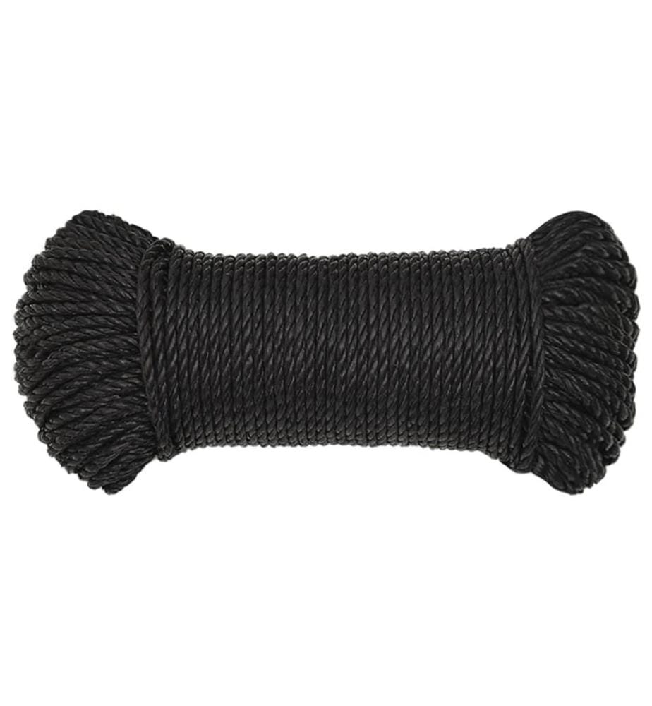 Corde de travail Noir 8 mm 100 m polypropylène