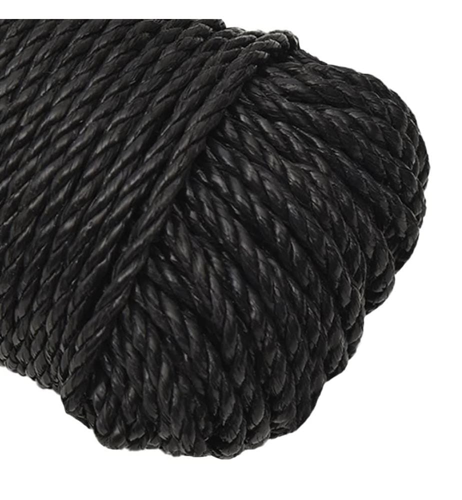 Corde de travail Noir 8 mm 100 m polypropylène
