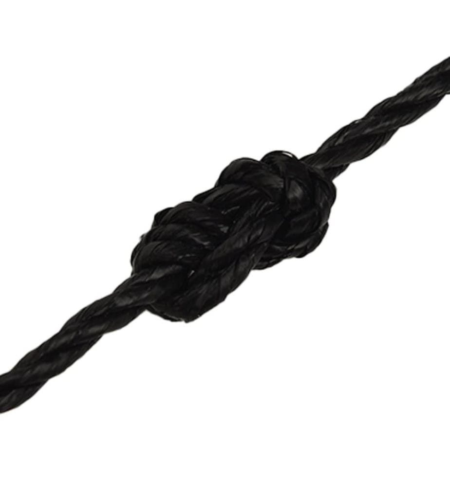 Corde de travail Noir 8 mm 100 m polypropylène