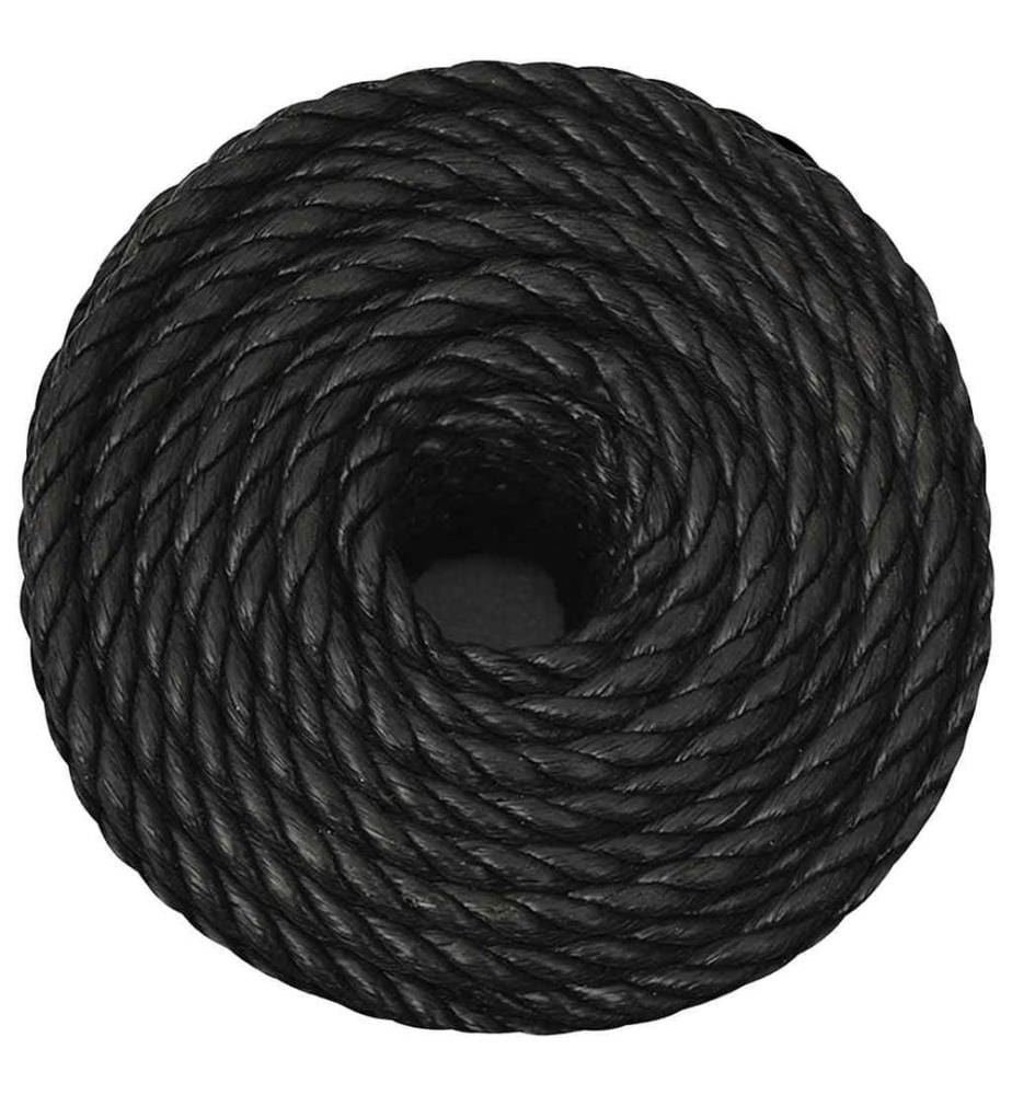 Corde de travail Noir 10 mm 50 m polypropylène