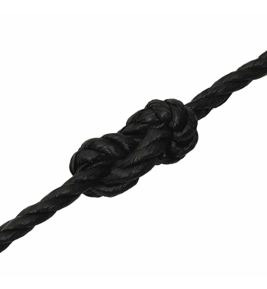 Corde de travail Noir 10 mm 50 m polypropylène