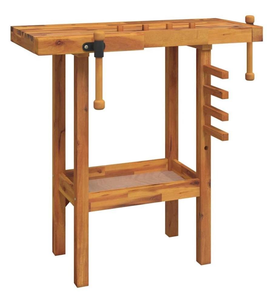 Établi avec étaux 92x48x83 cm Bois massif d'acacia