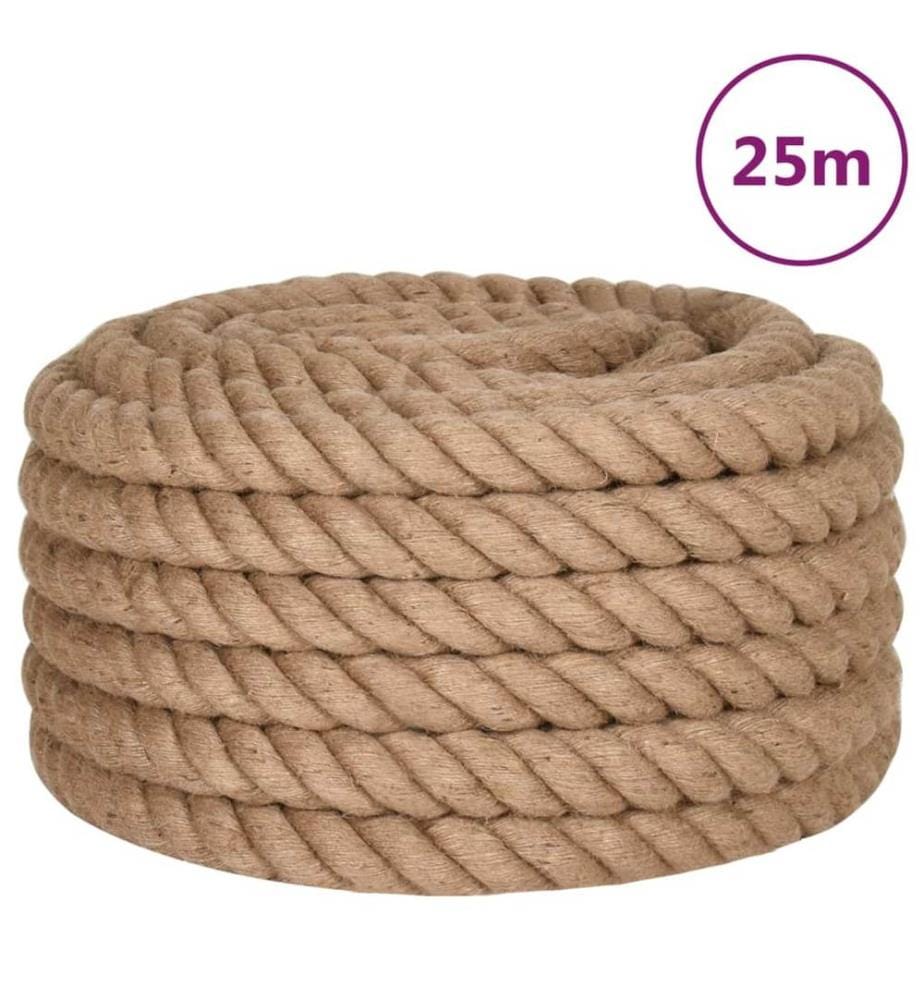 Corde de jute 25 m de long 30 mm d'épaisseur
